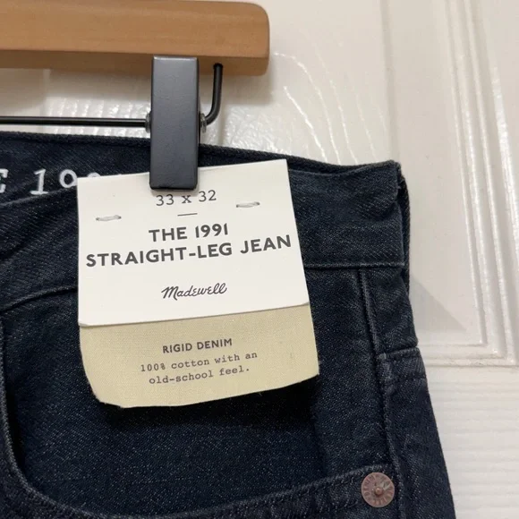 NWT Madewell The 1991 Straight-Leg Jean in Beatty Wash